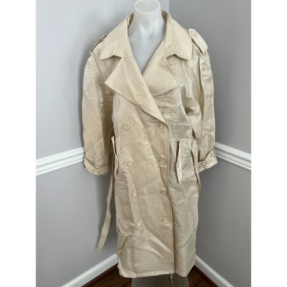 NWT The New Society Linen Trench Coat $532 - Picture 4 of 6